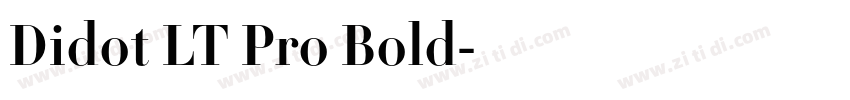 Didot LT Pro Bold字体转换